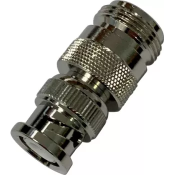 Wittenberg Antennen 103507 BNC-Stecker auf N-Buchse Koaxialadapter, 50 Ohm, vernickeltes Messing