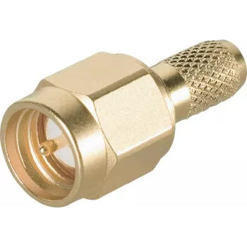 Telegärtner SMA-Kabelstecker Crimp/Löt G05 (RG-223/U, RG-142 B/U), Gold, 50 Ohm, DC-18 GHz J01150A0031