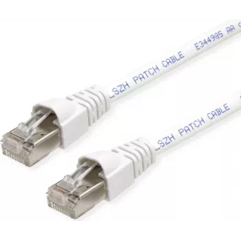 Telegärtner MP8 FS 500 Cat 6a S/FTP Patchkabel, RJ45 auf RJ45, 1,5m, Weiß, halogenfrei, angespritzt L00001A0171
