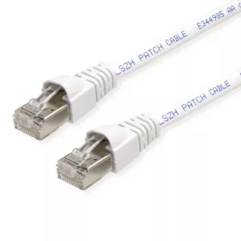 Telegärtner MP8 FS 500 Cat 6a S/FTP Patchkabel, RJ45 auf RJ45, 1,5m, Weiß, halogenfrei, angespritzt L00001A0171