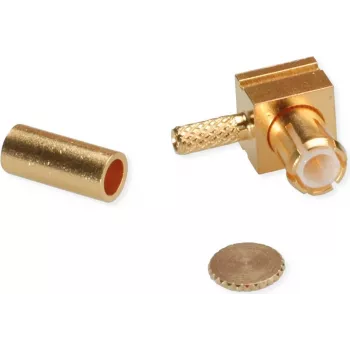 Telegärtner MCX Winkel-Crimpstecker für RG-178 B/U, vergoldet, 5er-Pack (J01270A0201)
