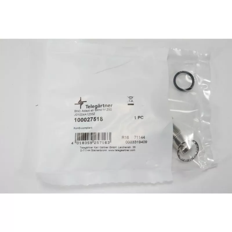 Telegärtner J01004A1233Z BNC-Stecker auf BNC-Buchse Adapter, 75 Ohm, Schwarz
