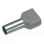 Cimco 187704 Doppel-Aderendhülse 0,75 mm² teilisoliert grau (100 Stück)