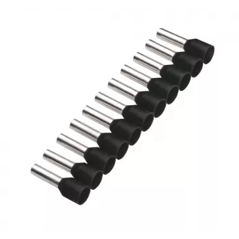 Cimco 187503 Teilisolierte Aderendhülse, 1,5 mm², Schwarz, 500 Stück