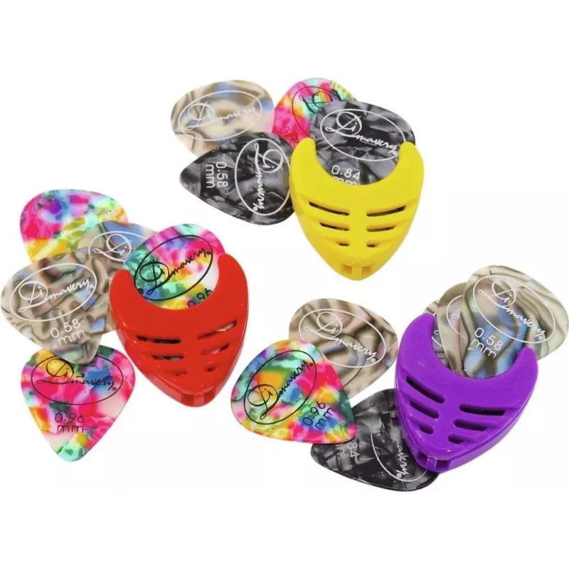 DIMAVERY Gitarren-Plektrum-Halter, verschiedene Farben (26310120)