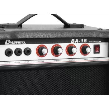 DIMAVERY BA-15 15W Bass-Combo-Verstärker Schwarz 26363005