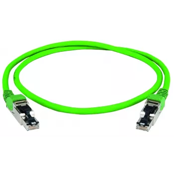 Telegärtner 100017345 RJ45 Netzwerkkabel, CAT 5 Patchkabel Grün mit Knickschutz