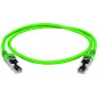 Telegärtner 100017345 RJ45 Netzwerkkabel, CAT 5 Patchkabel Grün mit Knickschutz