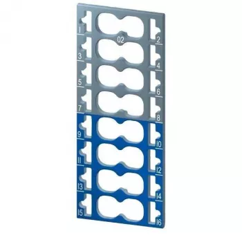 Siemens SIMATIC ET 200SP Farbcodierungs-Etiketten, 8x Grau + 8x Blau, 16-teiliges Set 6ES71936CP022MA0