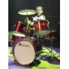 DIMAVERY JDS-305 Kinder-Schlagzeug, Rot (5-teilig, 16 inch Bass Drum, Becken, Hocker, Sticks) 26001900