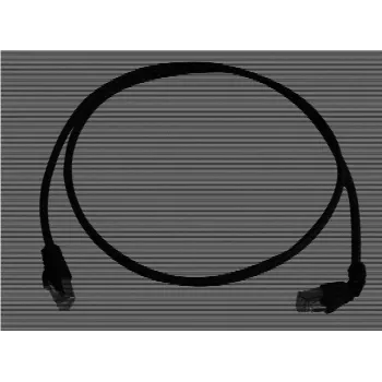 Telegärtner CAT 6A Patchkabel, 1x90° gewinkelt, S/FTP, LSZH, Schwarz, 3,0 m L00002A0175