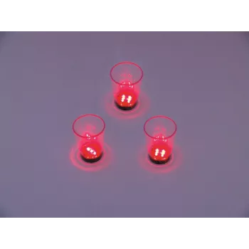 EUROPALMS LED Schnapsglas 2cl mit Würfelspiel, Rot, 3 Stück 83309050