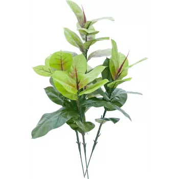 EUROPALMS Künstliche Gummibaum-Pflanze 100cm, Realistische Ficus elastica, Im schwarzen Kunststofftopf 82508303