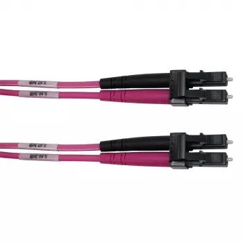 Telegärtner LC auf LC Multimode OM4 Glasfaser-Patchkabel, 5m, Violett