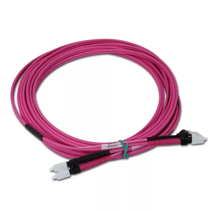 Telegärtner LC auf LC Multimode OM4 Glasfaser-Patchkabel, 5m, Violett