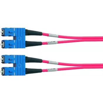 Telegärtner SC/SC OM4 Duplex Glasfaser-Patchkabel, 2 m, Violett L00881A0028