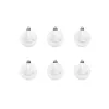 EUROPALMS Dekorationskugel-Set 7 cm, Weiß, 6 Stück (83501254)