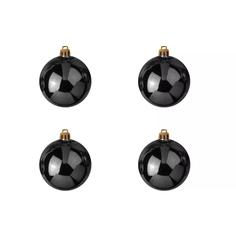 EUROPALMS Dekokugel-Set 10 cm, Schwarz, 4 Stück 83501263