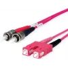 Telegärtner OM4 Glasfaser-Patchkabel ST auf SC, 50/125µm Multimode, 2m, Aqua L00891A0079