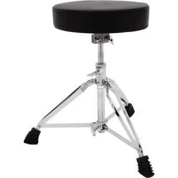 DIMAVERY DT-80 Drum Throne, runder Sitz, höhenverstellbar 480-600 mm, doppelt verstärktes Stativ, schwarz 26031100
