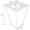 EUROPALMS Zink-Pflanzgefäß, gemustert, 31cm 83059553