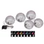 EUROPALMS LED-Schneeball 8cm, Pink, 5er-Pack (83501238)