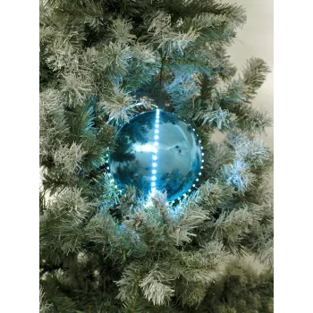 EUROPALMS LED Schneeball 15cm, Ice Blue 83501241