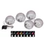 EUROPALMS LED Schneeball 8cm, Flieder, 5er-Pack 83501240