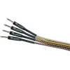 DIMAVERY Instrumentenkabel 3m Schwarz/Silber vernickelte TS-Klinkenstecker 26300051