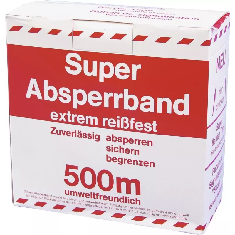 ZUBEHÖR Absperrband Rot/Weiß 500m x 75mm (3000596K)