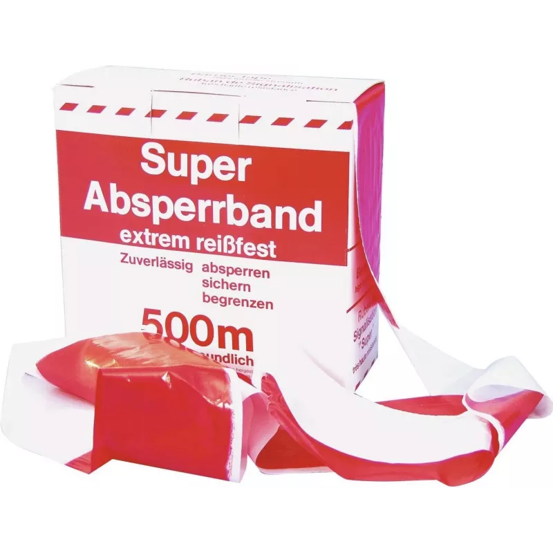 ZUBEHÖR Absperrband Rot/Weiß 500m x 75mm (3000596K)