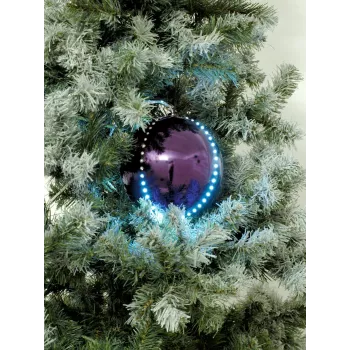 EUROPALMS LED Schneekugel 15cm, Lila 83501248
