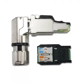 Telegärtner MFP8-4x90 Cat.6A Feldkonfektionierbarer RJ45 Stecker, T568A, Geschirmt, Multi-Winkel J00026A4004