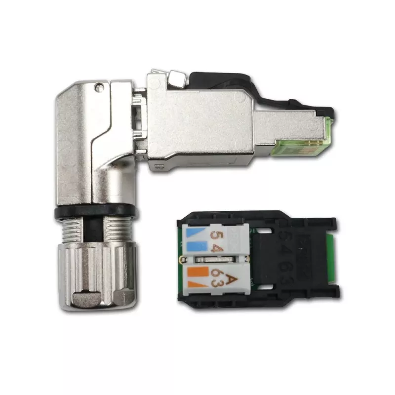 Telegärtner MFP8-4x90 Cat.6A Feldkonfektionierbarer RJ45 Stecker, T568A, Geschirmt, Multi-Winkel J00026A4004
