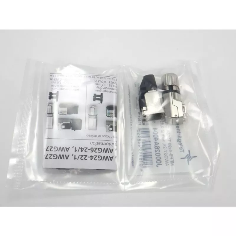 Telegärtner MFP8-4x90 Cat.6A Feldkonfektionierbarer RJ45 Stecker, T568A, Geschirmt, Multi-Winkel J00026A4004