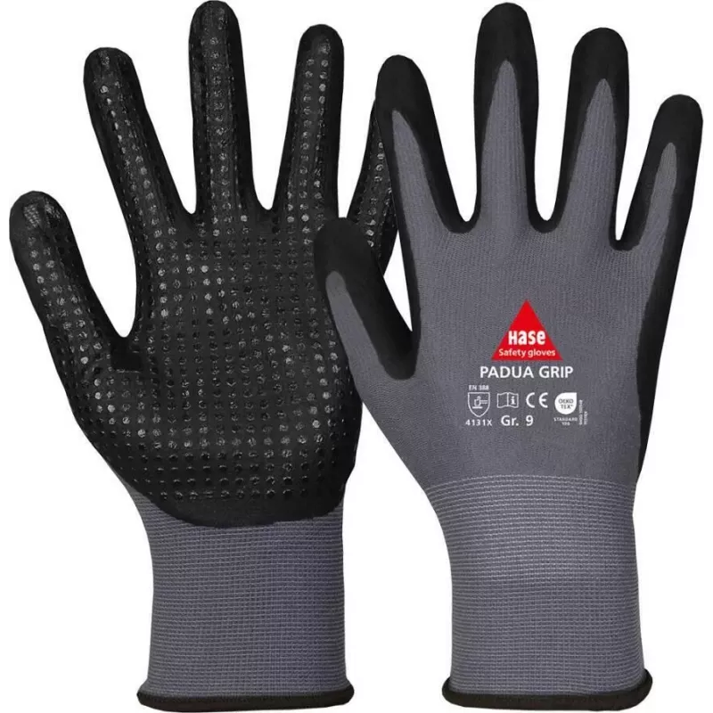 HASE SAFETY GROUP AG 508150 8 Padua Grip Nitrilbeschichtete Nylon-Arbeitshandschuhe Größe 8