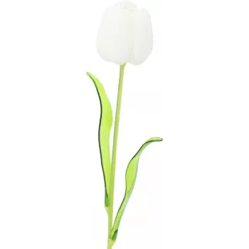 EUROPALMS Crystal Tulip Künstliche Blume, Weiß, 61cm, 12er-Pack (82600204)