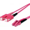TELEGÄRTNER SC/LC Duplex Adapterkabel OM4 2m SC-D LC-D Stecker violett Kabel (L00891A0127)