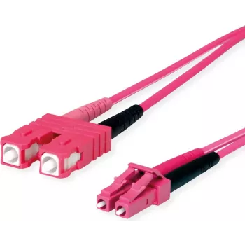 TELEGÄRTNER SC/LC Duplex Adapterkabel OM4 2m SC-D LC-D Stecker violett Kabel (L00891A0127)