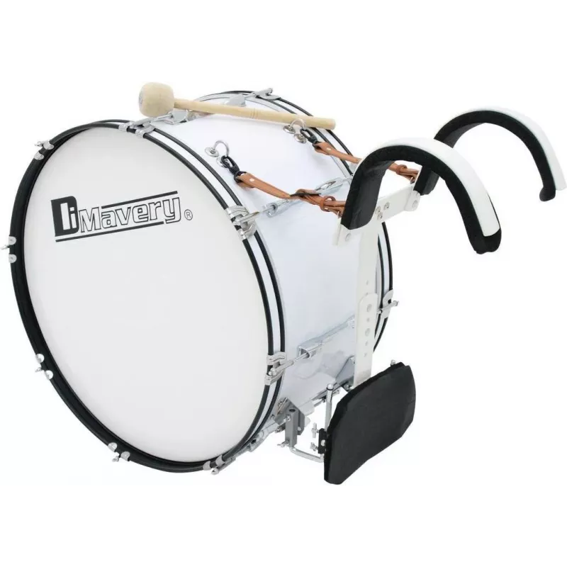 DIMAVERY MB-424 Marching-Bassdrum 24x12 Weiß 26010361