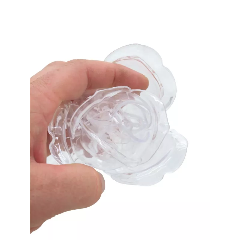 EUROPALMS Crystal Rose Kunstblume, Transparent, 81cm, 12er-Pack Vorteilspackung 82600210