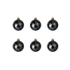 EUROPALMS Dekorationskugel 7cm, Schwarz, 6er-Pack (83501253)