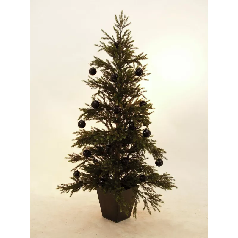 EUROPALMS Dekorationskugel 7cm, Schwarz, 6er-Pack (83501253)