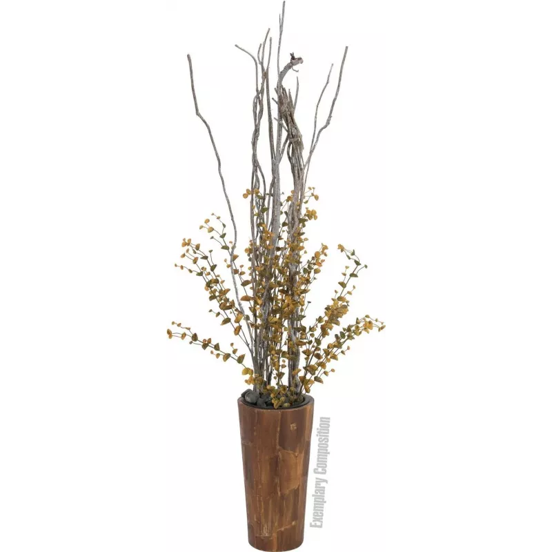 EUROPALMS Künstlicher Eukalyptuszweig, Gelbgrün, 110cm 82505622