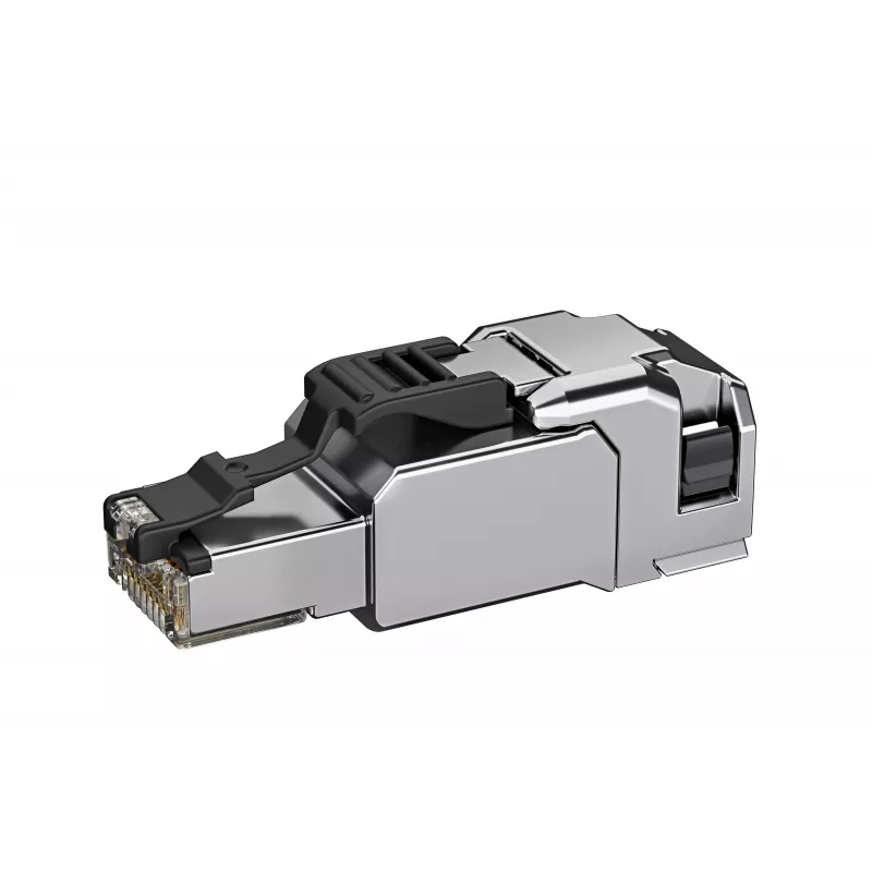 TELEGÄRTNER 100039917 RJ45 Feldkonfektionierbarer Steckverbinder Cat.6A geschirmt Edelstahl