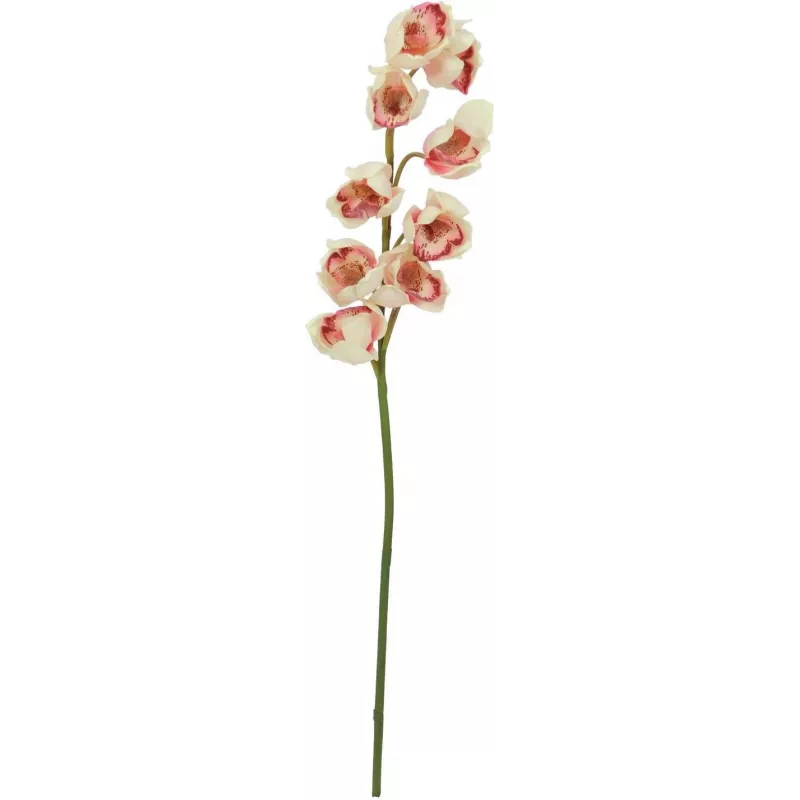 EUROPALMS Künstlicher Cymbidium-Zweig, Creme-Pink, 90cm 82530311