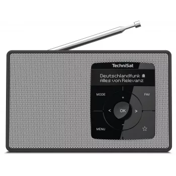 TechniSat DIGITRADIO 2 DAB+ UKW Bluetooth Radiowecker Schwarz/Weiß 0002/3910