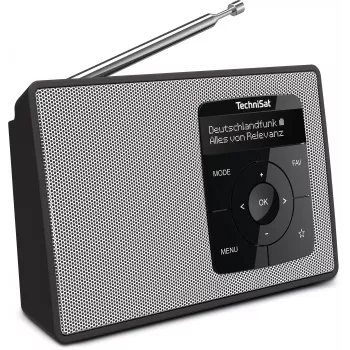 TechniSat DIGITRADIO 2 DAB+ UKW Bluetooth Radiowecker Schwarz/Weiß 0002/3910