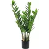 EUROPALMS Zamifolia Künstliche ZZ-Pflanze, 70 cm, Schwarzer Topf 82600153