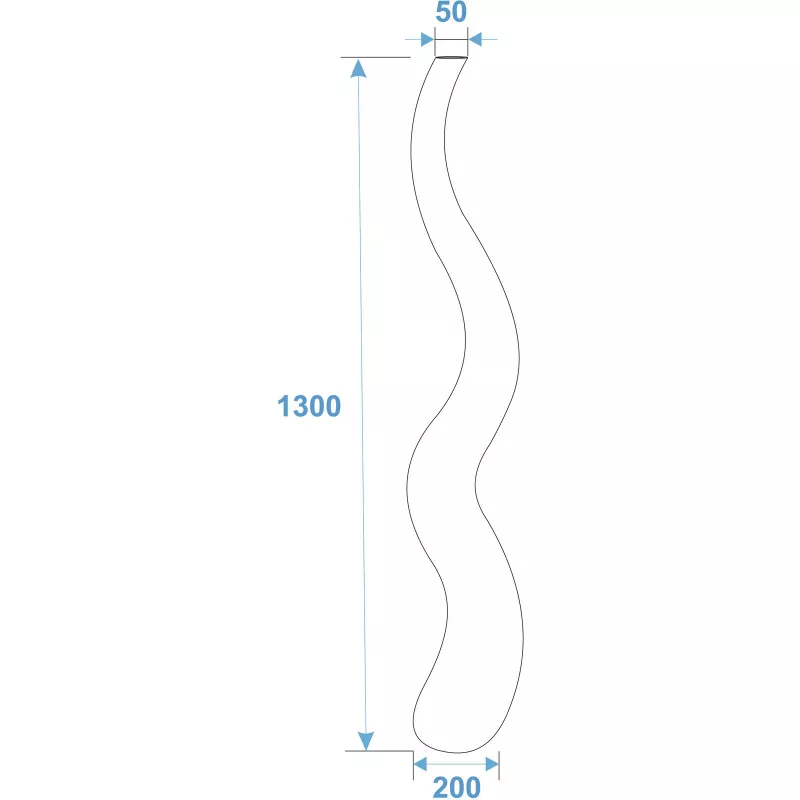EUROPALMS Design Vase WAVE-125, Weiß 83011905